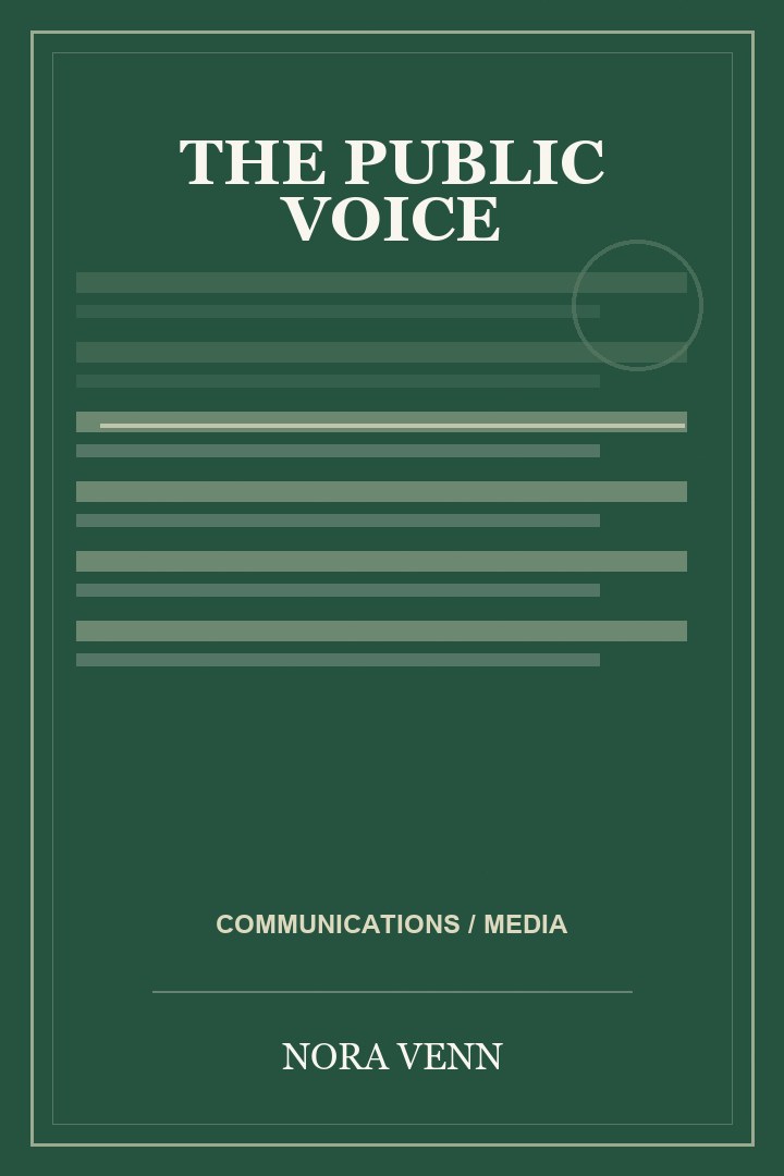 Book cover for The Public Voice by Nora Venn